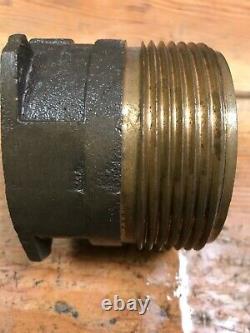 LUDLOW FIRE HYDRANT HOSE NOZZLE 2-1/2 2.5 NST BRONZE, Lead-in Style F42