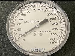 L. N. Curtis Fire Hose Nozzle Pressure Gauge with Case Oakland, CA