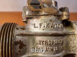 L f katona metropolitan (Pat Jan 12 1926) brass Hand Crank Fire Ball valve (U8)