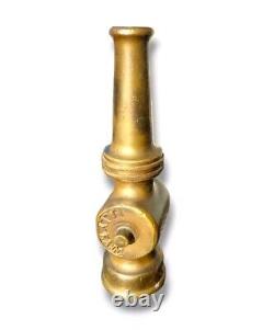 Lally Co. 9 Inch Solid Brass Fire Nozzle Antique Rare Collectible Heavy