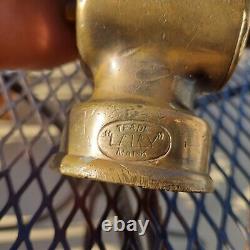 Lally Co. 9 Inch Solid Brass Fire Nozzle Antique Rare Collectible Heavy