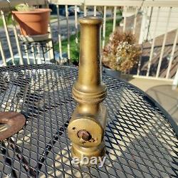 Lally Co. 9 Inch Solid Brass Fire Nozzle Antique Rare Collectible Heavy