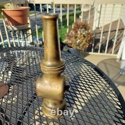 Lally Co. 9 Inch Solid Brass Fire Nozzle Antique Rare Collectible Heavy