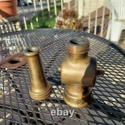 Lally Co. 9 Inch Solid Brass Fire Nozzle Antique Rare Collectible Heavy