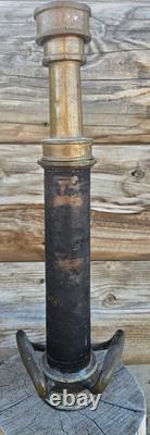 Large Antique Brass & Copper Fire Hose Nozzle 19 W. D. Allen MFG Co Chicago Ill