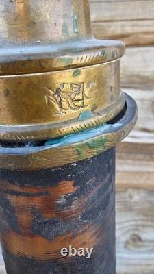 Large Antique Brass & Copper Fire Hose Nozzle 19 W. D. Allen MFG Co Chicago Ill