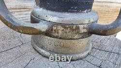 Large Antique Brass & Copper Fire Hose Nozzle 19 W. D. Allen MFG Co Chicago Ill