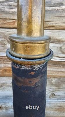 Large Antique Brass & Copper Fire Hose Nozzle 19 W. D. Allen MFG Co Chicago Ill