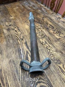 Large Antique Brass & Copper Fire Hose Nozzle 30