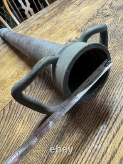 Large Antique Brass & Copper Fire Hose Nozzle 30