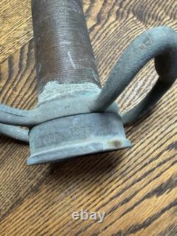 Large Antique Brass & Copper Fire Hose Nozzle 30