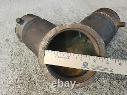 Large Vintage BRASS Fire Hydrant Splitter Hose Water Thief