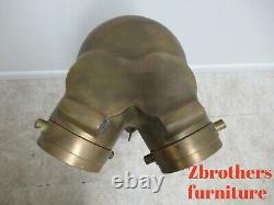 Large Vintage BRASS Fire Hydrant Splitter Hose Water Thief