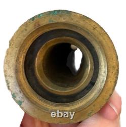 Lot Antique Brass 10 & 6 Long Fire Fighting Hose Nozzle Tip Firefighter Tool