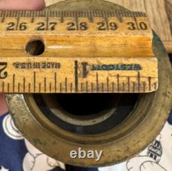 Lot Antique Brass 10 & 6 Long Fire Fighting Hose Nozzle Tip Firefighter Tool