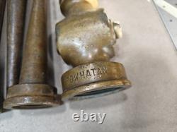 Lot Of 12, Vintage Powhatan Brass Fire Nozzles, 1-1/2 And More