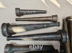 Lot Of 12, Vintage Powhatan Brass Fire Nozzles, 1-1/2 And More