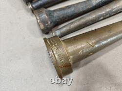 Lot Of 12, Vintage Powhatan Brass Fire Nozzles, 1-1/2 And More
