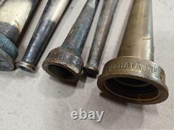 Lot Of 12, Vintage Powhatan Brass Fire Nozzles, 1-1/2 And More