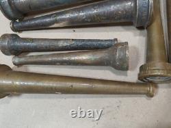 Lot Of 12, Vintage Powhatan Brass Fire Nozzles, 1-1/2 And More