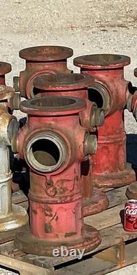 Lot Of 2 SALVAGE MUELLER FIRE HYDRANTS, 1980s 1990s, 22.25 Tall, 117 lbs each
