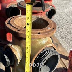 Lot Of 2 SALVAGE MUELLER FIRE HYDRANTS, 1980s 1990s, 22.25 Tall, 117 lbs each