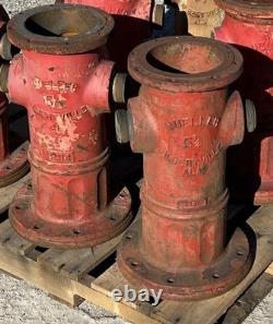 Lot Of 2 SALVAGE MUELLER FIRE HYDRANTS, 1980s 1990s, 22.25 Tall, 117 lbs each