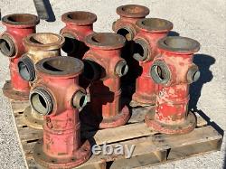 Lot Of 2 SALVAGE MUELLER FIRE HYDRANTS, 1980s 1990s, 22.25 Tall, 117 lbs each Lot Of 2 SALVAGE MUELLER FIRE HYDRANTS, 1980s 1990s, 22.25 Tall, 117 lbs each