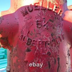 Lot Of 2 SALVAGE MUELLER FIRE HYDRANTS, 1980s 1990s, 22.25 Tall, 117 lbs each