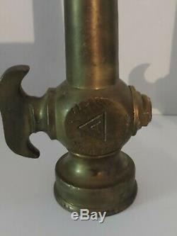 Lot Of 2 Vintage Brass W. D Allen MFG. Fire Hose Nozzle Old Collectable