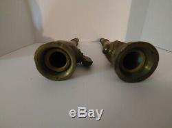 Lot Of 2 Vintage Brass W. D Allen MFG. Fire Hose Nozzle Old Collectable