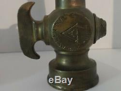 Lot Of 2 Vintage Brass W. D Allen MFG. Fire Hose Nozzle Old Collectable