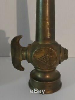Lot Of 2 Vintage Brass W. D Allen MFG. Fire Hose Nozzle Old Collectable