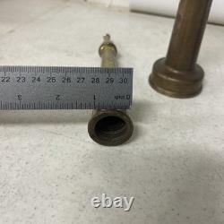 Lot Of 3 ANTIQUE Solid Brass Fire Nozzles Valves Steampunk Firefighter Waterhose