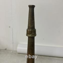 Lot Of 3 ANTIQUE Solid Brass Fire Nozzles Valves Steampunk Firefighter Waterhose