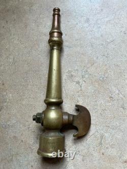 Lot Of (3) Vintage Antique Brass Bronze Fire Hose Nozzles