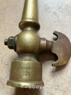 Lot Of (3) Vintage Antique Brass Bronze Fire Hose Nozzles