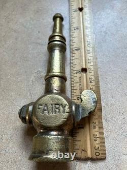 Lot Of (3) Vintage Antique Brass Bronze Fire Hose Nozzles