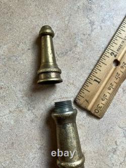 Lot Of (3) Vintage Antique Brass Bronze Fire Hose Nozzles