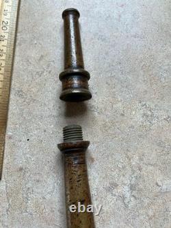 Lot Of (3) Vintage Antique Brass Bronze Fire Hose Nozzles