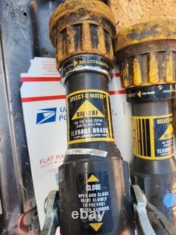 Lot Of (4) ELKHART BRASS FIRE NOZZLE SM-20F, SM-20FG, SM 10F