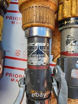 Lot Of (4) ELKHART BRASS FIRE NOZZLE SM-20F, SM-20FG, SM 10F Lot Of (4) ELKHART BRASS FIRE NOZZLE SM-20F, SM-20FG, SM 10F