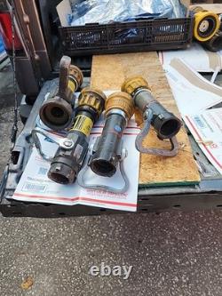 Lot Of (4) ELKHART BRASS FIRE NOZZLE SM-20F, SM-20FG, SM 10F