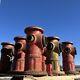Lot Of 8 Salvage Mueller Fire Hydrants, 1980s 1990s, 22.25 Tall, 117 Lbs Each