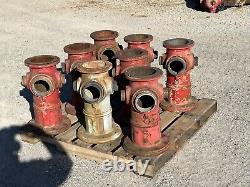 Lot Of 8 SALVAGE MUELLER FIRE HYDRANTS, 1980s 1990s, 22.25 Tall, 117 lbs each