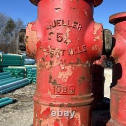 Lot Of 8 SALVAGE MUELLER FIRE HYDRANTS, 1980s 1990s, 22.25 Tall, 117 lbs each