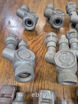 Lot Of 9 FFS Forestry S&H Twin Tip Nozzle 1 NPSH Threads 3/4. Pre-owned