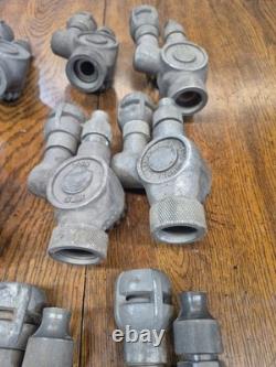 Lot Of 9 FFS Forestry S&H Twin Tip Nozzle 1 NPSH Threads 3/4. Pre-owned