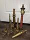 Lot Of Vintage Brass Fire Department Cellar Nozzle Collection Retired Nozzles