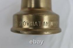 Lot of 2 Cast Brass Fire Hose Nozzles'2 Powhatan NPSH' 12 + 11 Unmarked